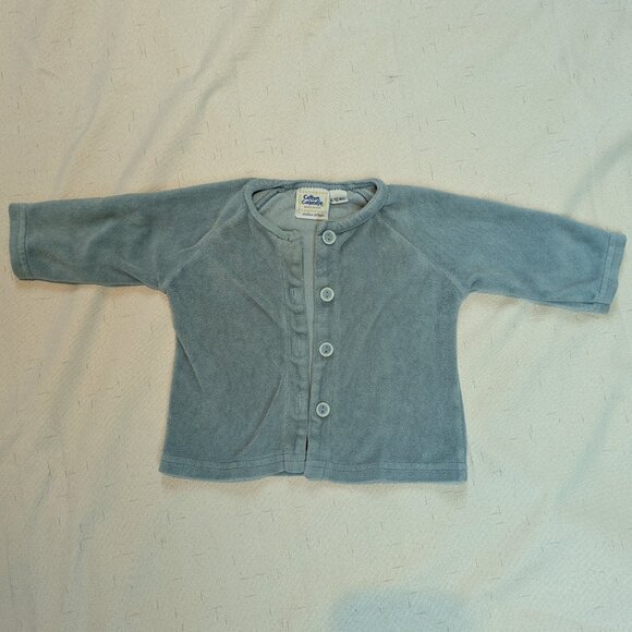 Cotton caboodle light teal velour cardigan - Picture 1 of 2